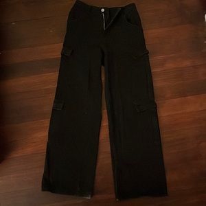 women’s black cargo jeans size 4
